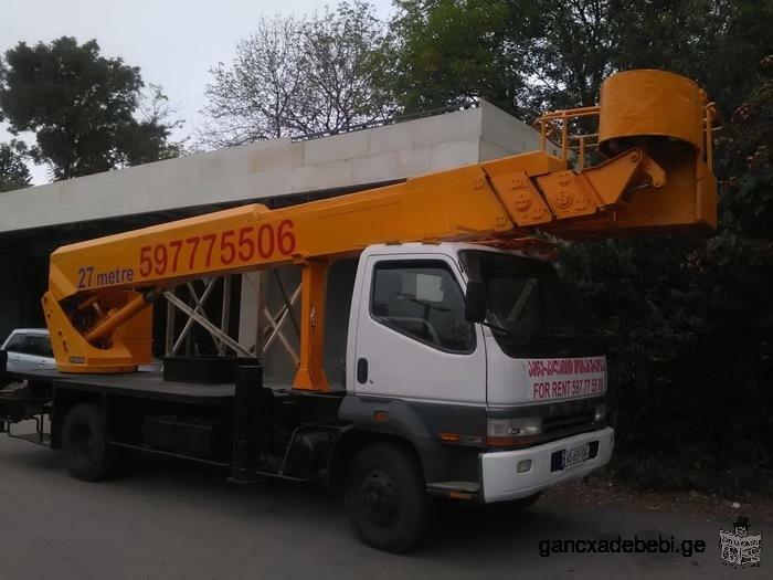 For rent aerial platforms (cherry picker or man lift)