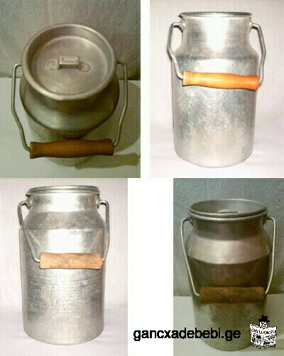 Aluminum metal can (aluminum container, aluminum water-can, watering pot), two pieces / 2 pieces