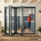 Adjustment of metal-plastic and aluminum doors and windows 555 604860. Adjustment of glass doors