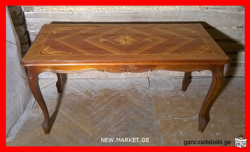 original vintage handmade Romanian coffee table Sheraton magazine table Sheraton Made in Romania