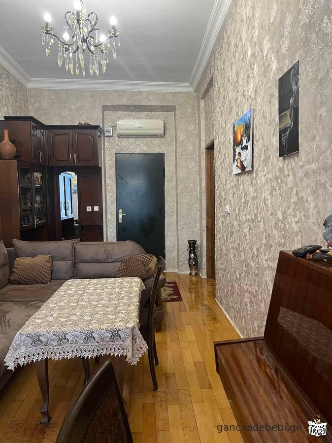 A comfortable 4-room apartment is for rent in the center of Chakvi