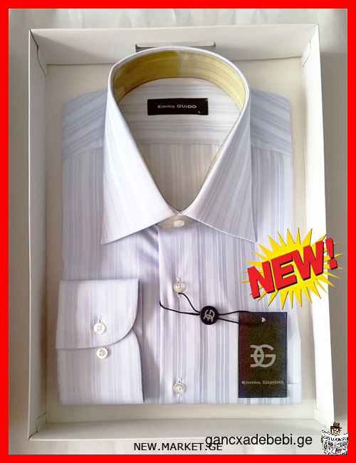 New Italian men's shirt Emilio Guido Italy genuine original in original packaging box