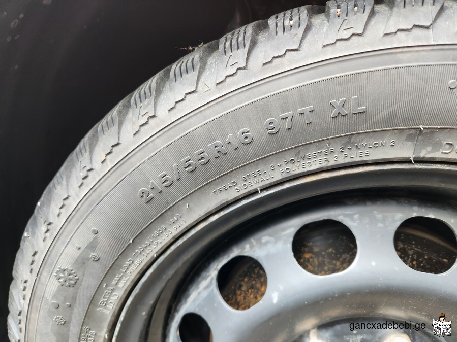 Зимние шины на дисках 4шт 215/55 R16 vw