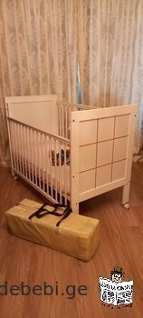 Used wooden baby bed "Chicco" for sale