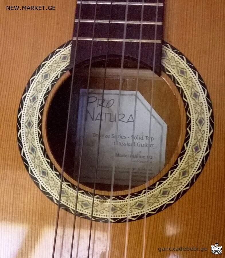 Original 6-strings german classical guitar GEWA PRO NATURA Model Maline Size 1/2 Made in Germany