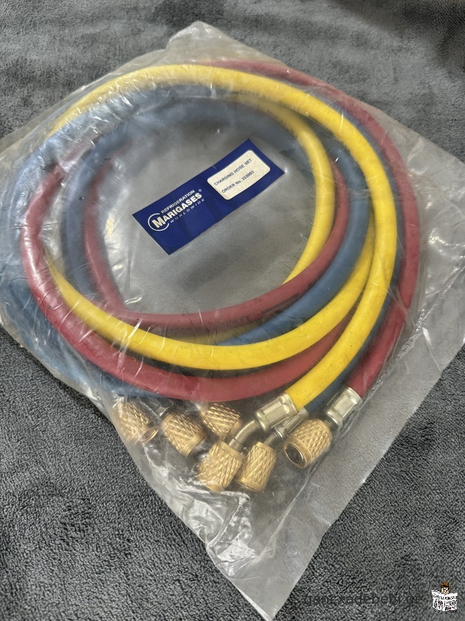 Refrigerant Charging Hoses Set 3 x 1.8mtr, 1/4" \ MARICHEM