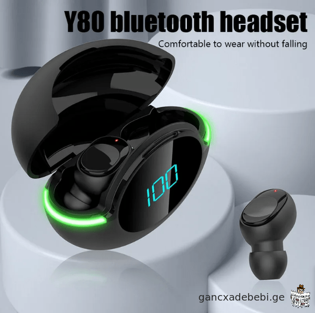 Y80 უსადენო Bluetooth ყურსასმენები