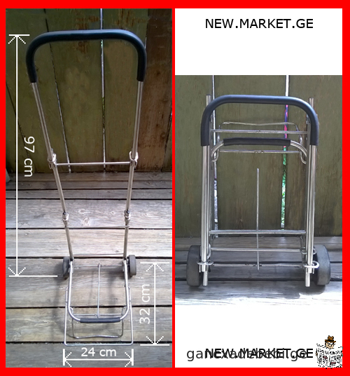 Original folding pushcart handheld foldable handcart carriage trolley bogie USSR Soviet Union / SU