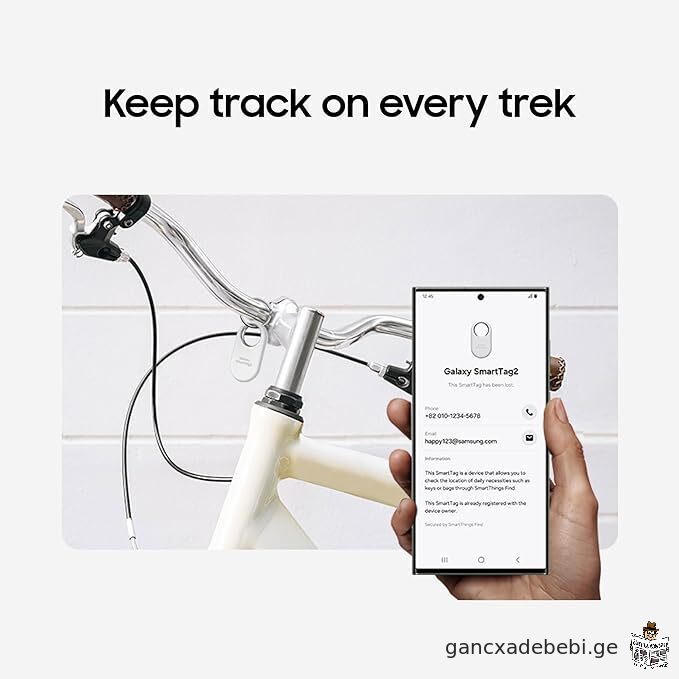 SAMSUNG Galaxy SmartTag2, Bluetooth ტრეკერი, Smart Tag GPS Locator თვალთვალის მოწყობილობა