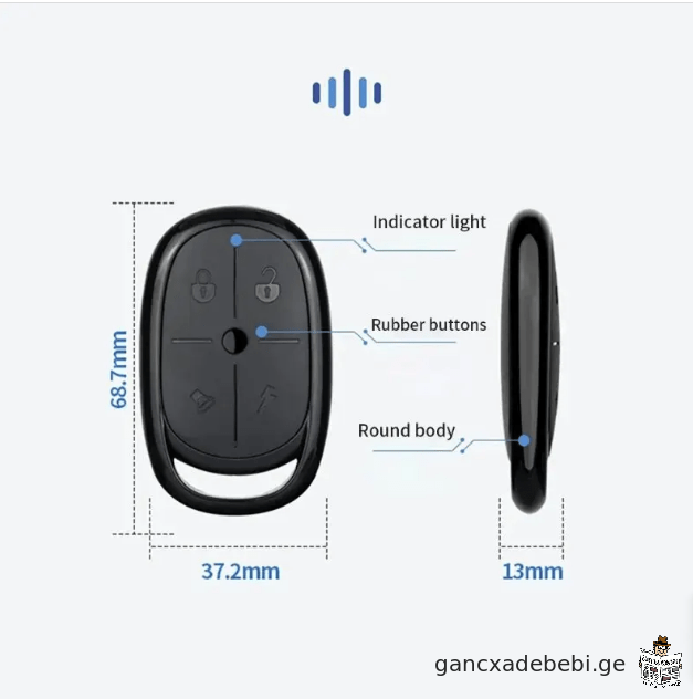 433 MHz gasaRebis aslis distanciuri marTvis batareis TviTkopireba