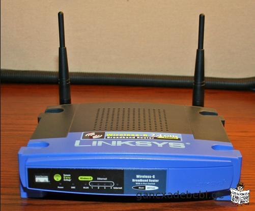 ორ–ანტენიანი Wi-Fi როუტერი Cisco Linksys WRT54G