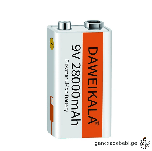 2023 9V 28000 mAh li-ion mravaljeradi datenvis krona batarea