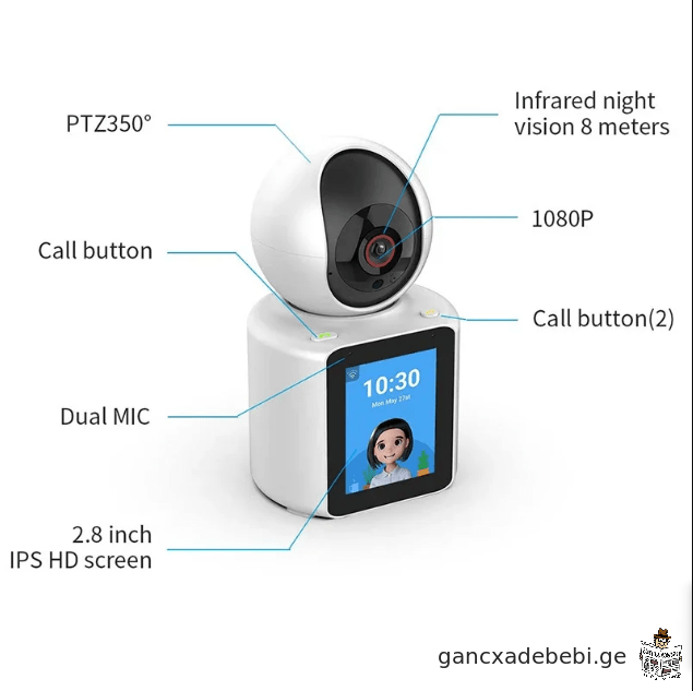 5 megapiqseli Wifi video darekvis kamera Babymonitor monitoriT