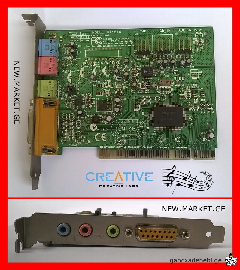 оригинальная звуковая карта Creative CT4810 PCI sound card audio board звуковая плата аудио карта