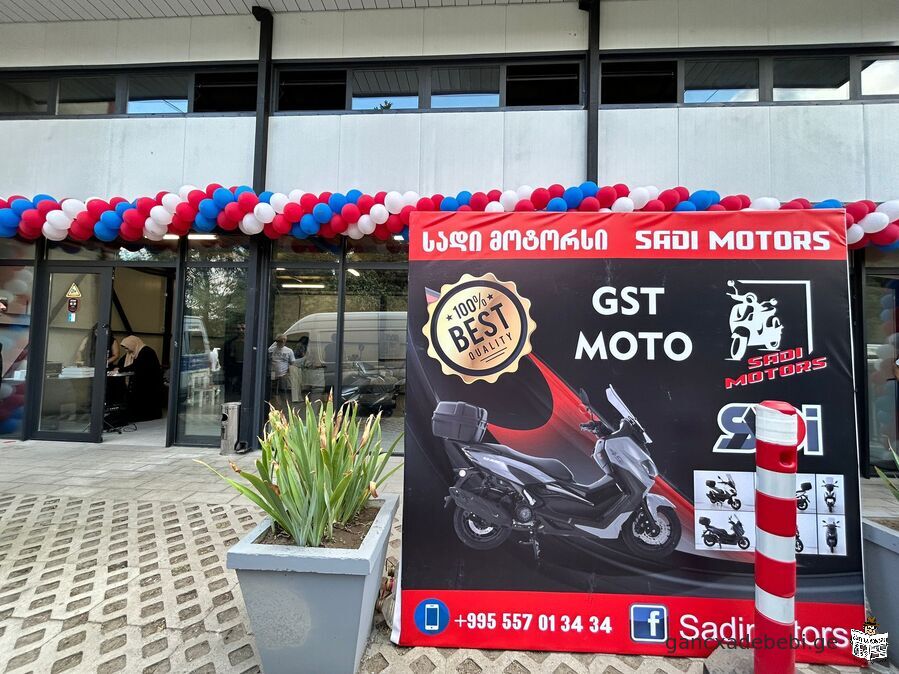 "Sadi Motors/სადი მოტორსი გთავაზობთ ! მოპედების და მოტოციკლების დიდი არჩევანს. ტელ: 557 01 34 34 ; 5