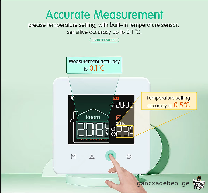 gazis qvabis Tuya Wkviani saxlis Termostati WiFi temperaturis distanciuri marTvis pulti Google Alexa