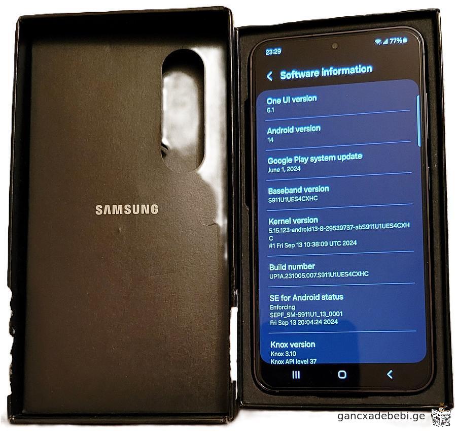 Samsung Galaxy S23 5G 8GB/128GB (USA), Savi, ekranze damcavi broniT, yuTiT, 10 dRis naxmari