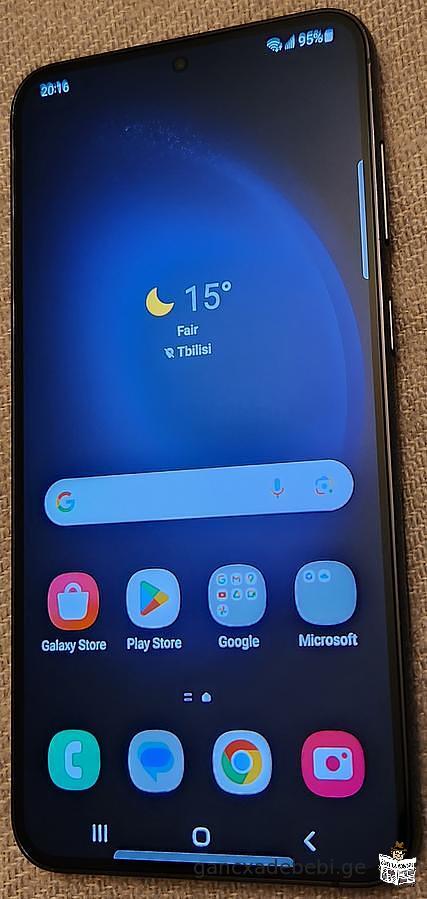 Samsung S23 Plus 5G 8GB/512GB (USA), ახალივით, შავი