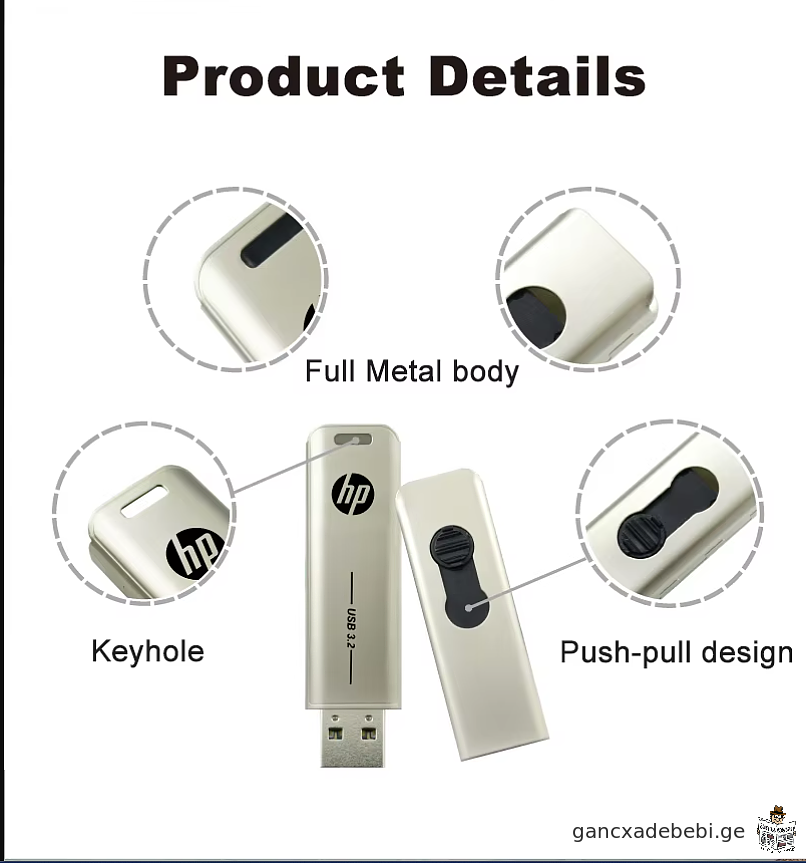 HP USB fleS draivi 64 GB maRali siCqariT Metal Pen Drive Creative Personality