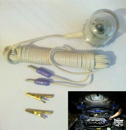 A portable lamp, flashlight for auto car vehicle, with magnet and a long cable, new / New