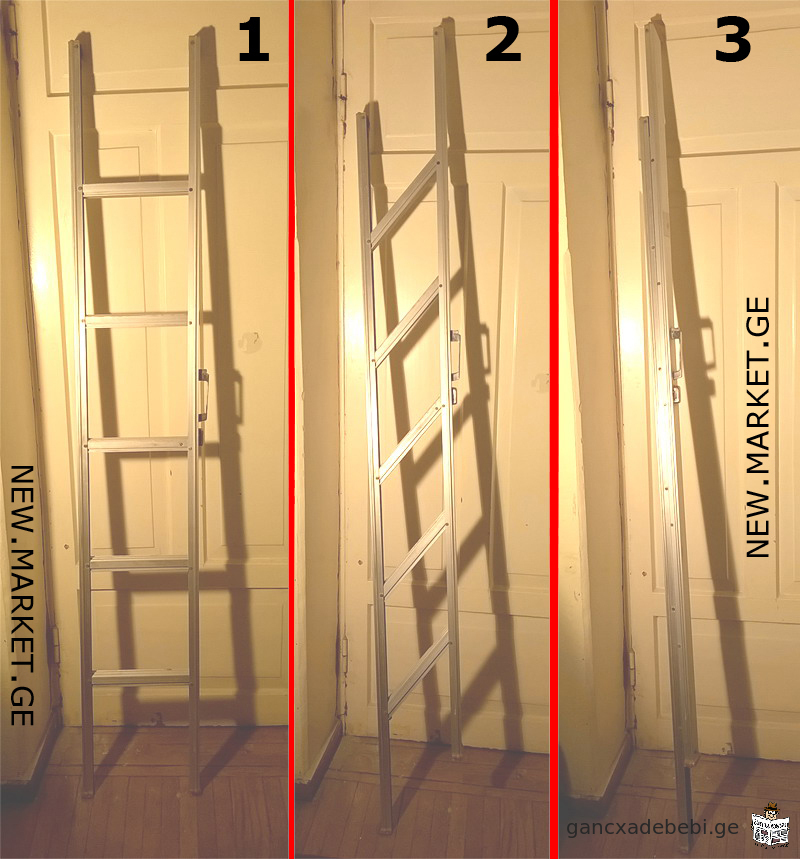 Aluminum ladder stairs professional staircase step ladder Made in USSR Soviet Union / SU