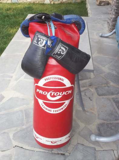 Boxing Bag with gloves
