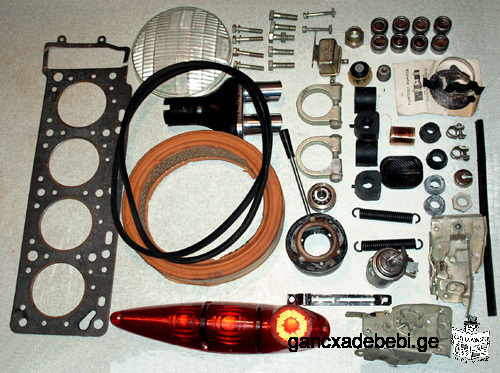 Different spare parts for automobile / auto car / vehicle "Moskvich 408", "Moskvich 412" and "VAZ"