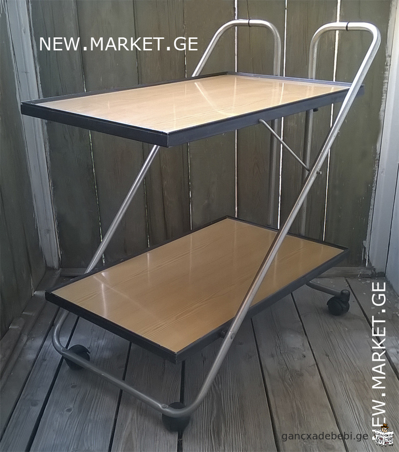 Folding table trolley serving table on wheels trolley table on casters portable table tray on wheels