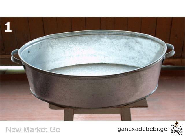 Galvanized bowl galvanized bowls aluminum bowl aluminum bowls Made in USSR (Soviet Union / SU)
