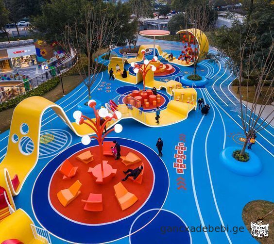 Monolithic rubber, children's playgrounds