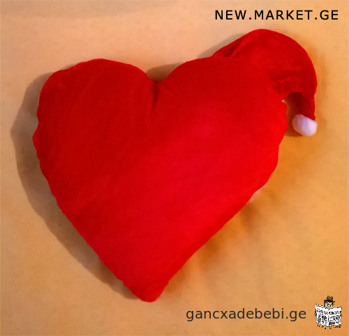 New decorative soft toy pillow Santa Claus Ded Moroz colour red heart Happy New Year Valentine's Day