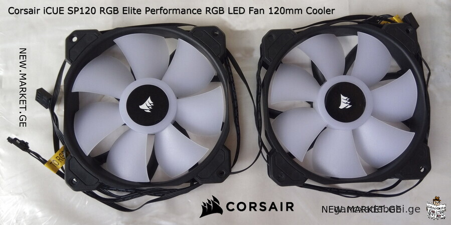 New original Corsair iCUE SP120 RGB Elite Performance PC Case Fan 120 mm RGB case cooler two 2 pcs