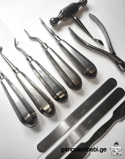Stainless dental instruments for sale.