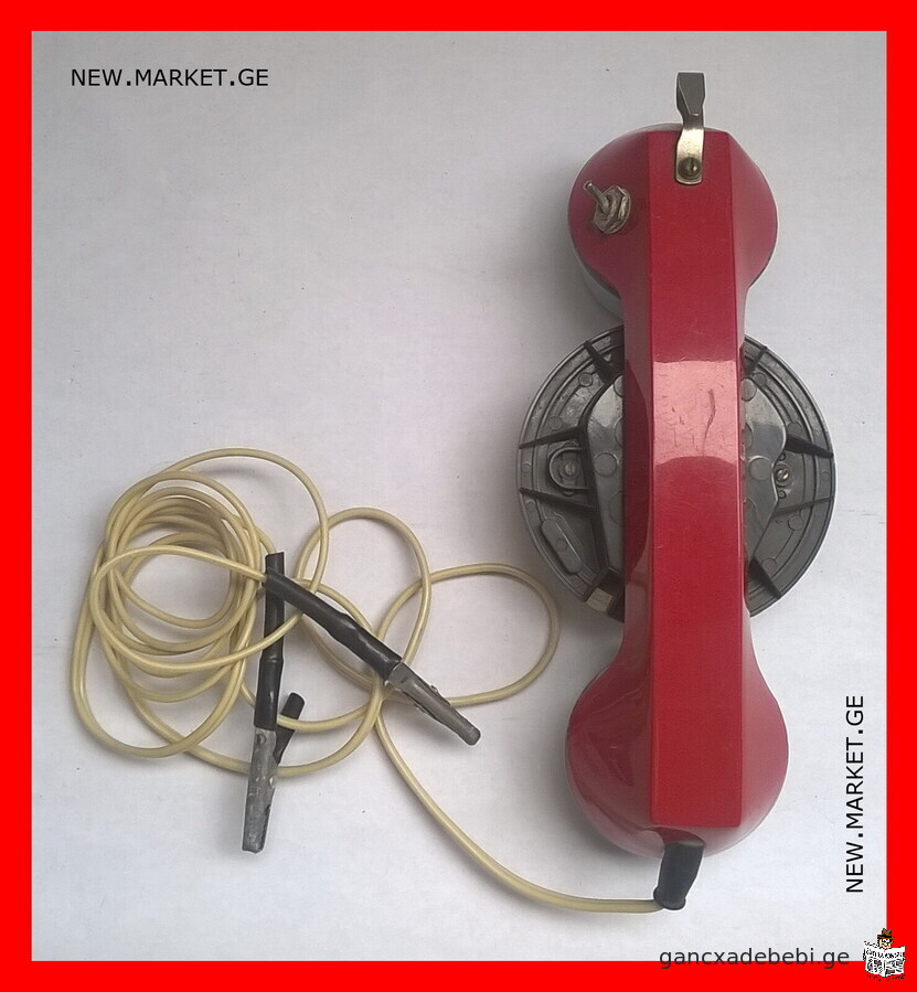 original phone telephone handset operator signalman fitter rotary dialer USSR Soviet Union / SU