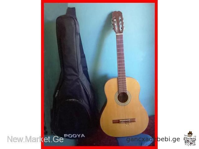 ორიგინალი კლასიკური გიტარა Classic Guitar Pooya Model PG3 Serial No 22213 Isfahan Made in Iran ირანი