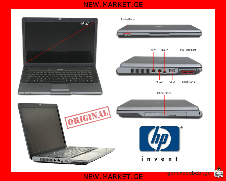ორიგინალი HP Hewlett Packard ლეპტოპი ნოუთბუქი პერსონალური კომპიუტერი Wireless laptop notebook PC
