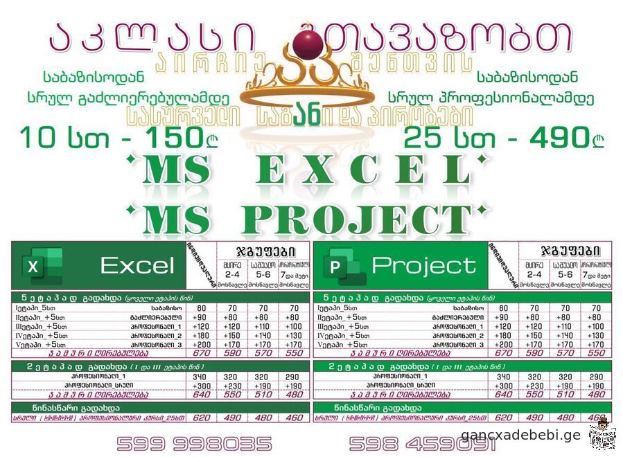 MS Project_პროჯექტის კურსი