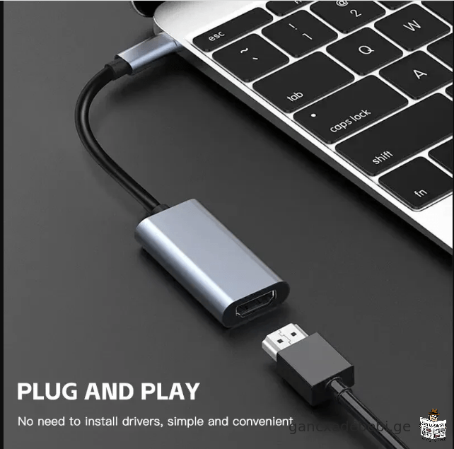 TYPE C to HDMI 4K ადაპტერი USB C USB3.1 მამრობითი to HDTV გადამყვანი კაბელი