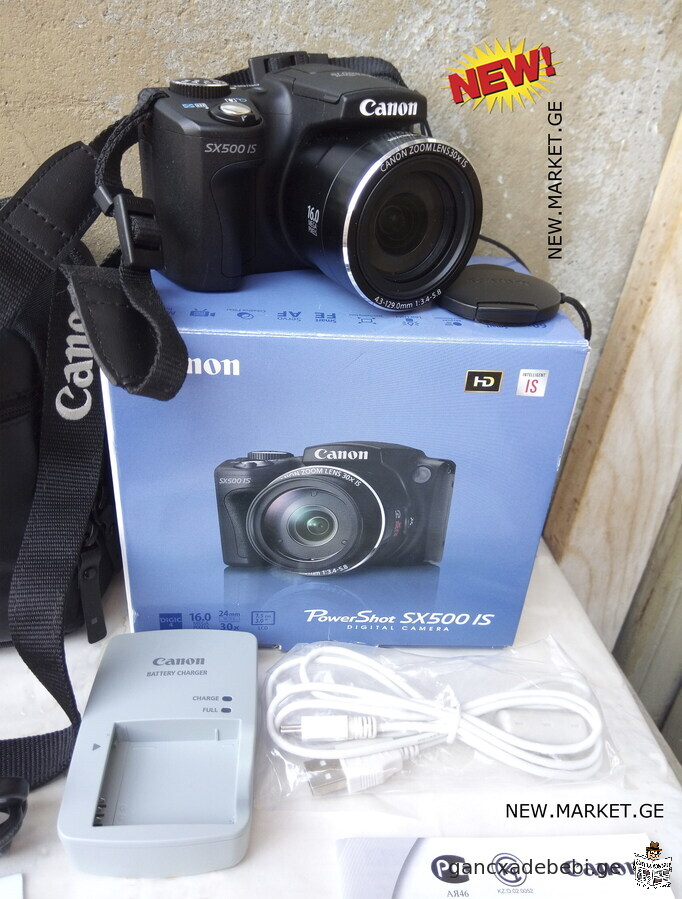 originali kompaqturi cifruli fotokamera Canon PowerShot SX500 IS Digital Camera 30x zoom Japan