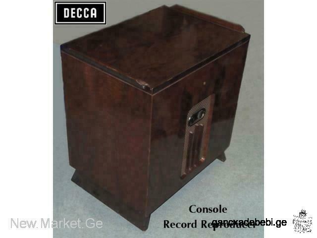 Антикварный старинный проигрыватель граммофонных пластинок Decca Panatrope / Garrard RC111 Англия