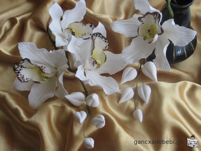 Сахарные цветы из цветочной пасты