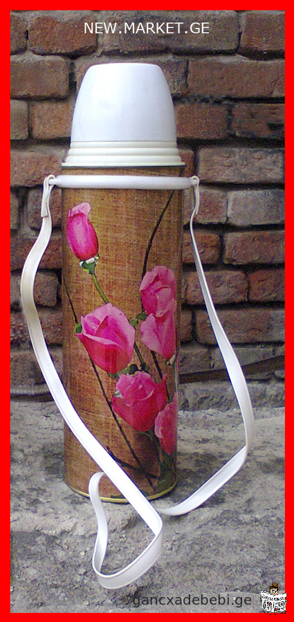 Термос "Roses" + чашка (стакан) новый производства фирмы "EAGLE" 1,5 л. 1,5 литр
